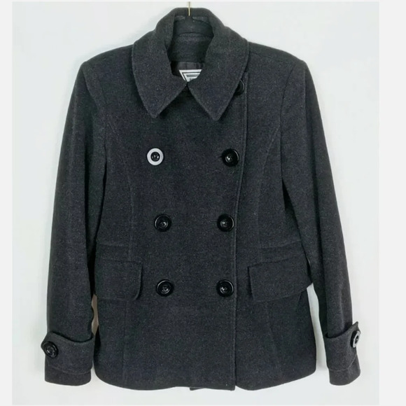 MARVIN RICHARDS Double Breasted Peacoat Cashmere - Picture 1 of 6
